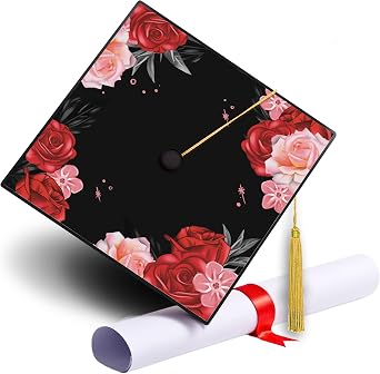 Blank Black Grad Cap Topper, DIY Graduation Cap Decorations, Decorations for Graduation-3