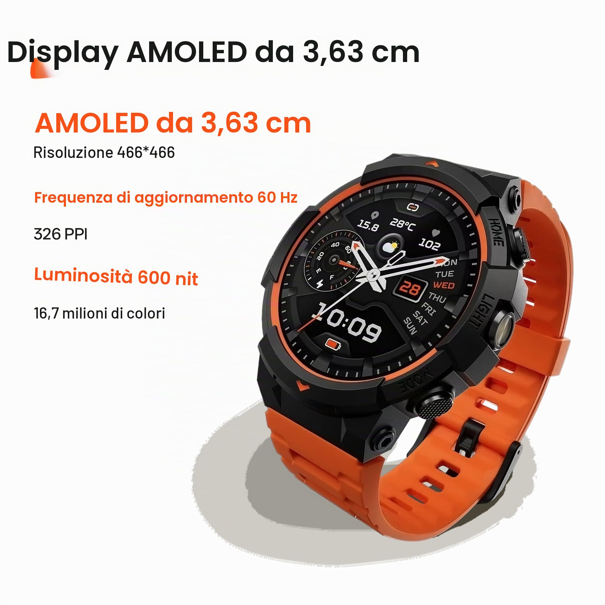 Black Shark GS3 Sport Smartwatch, Display AMOLED 1,43