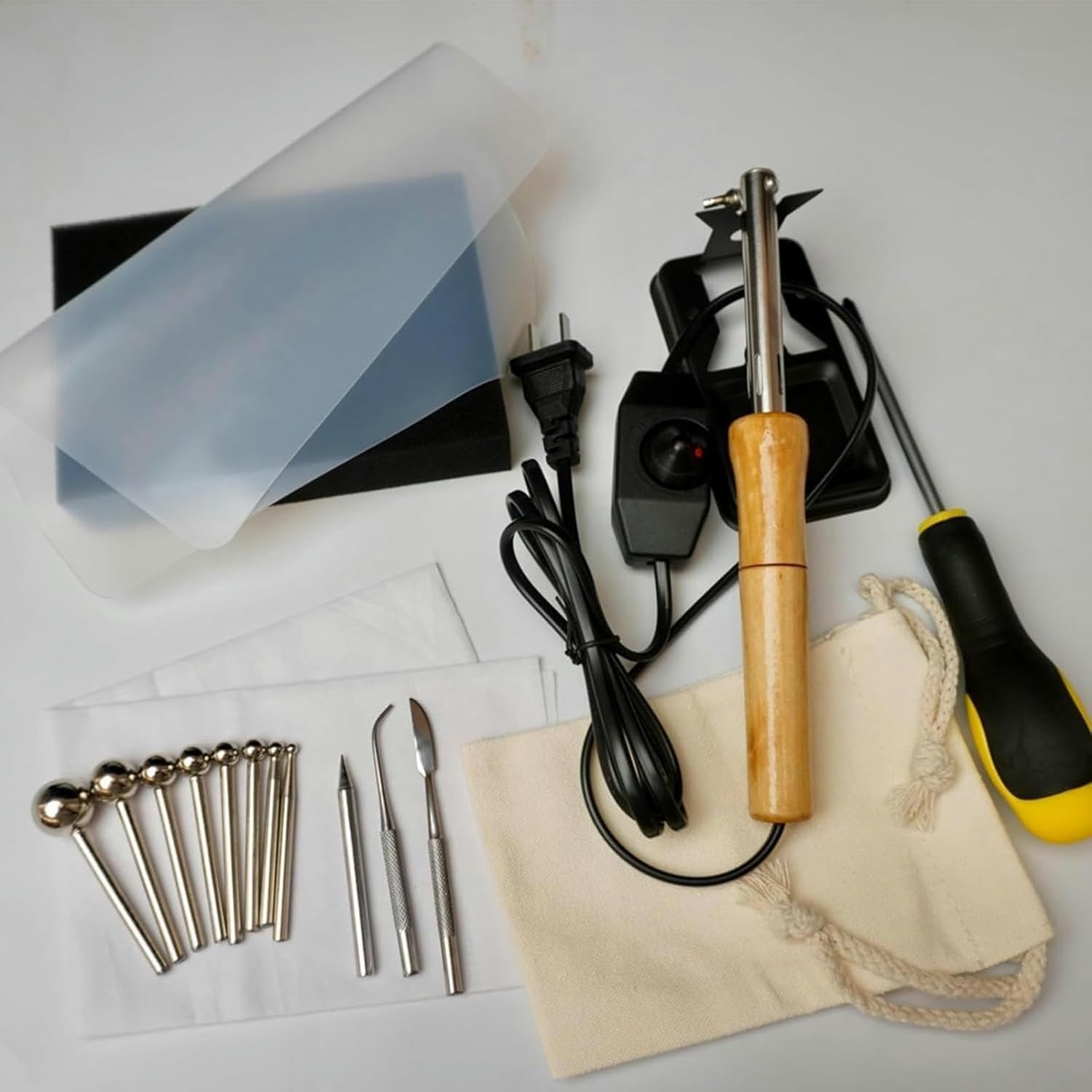 Fabric Flower Maker, Artificial Flower Ironing Machine, 11 Heads Fake Flower Making Tool Set, Adjustable Temperature, DIY Cloth Fabric Flower Maker