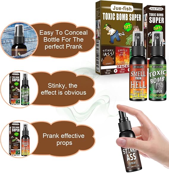 30ml Stinky Prank Liquid Fart Potent Ass Fart Spray Spray Pure Nasty Smelling Spray Great For Pranks Bomb One Size