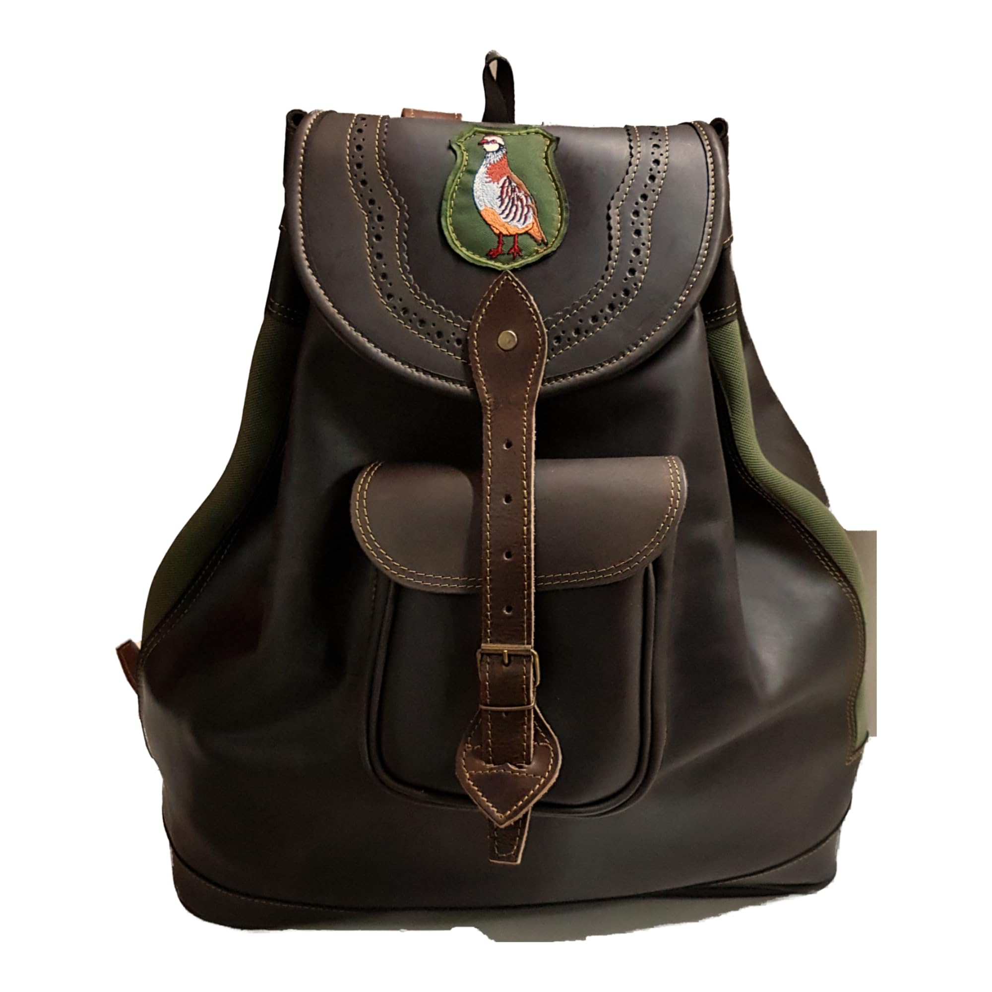Mochila Doble jaulas, aireada, en Piel para Llevar 2 jaulas de Perdiz