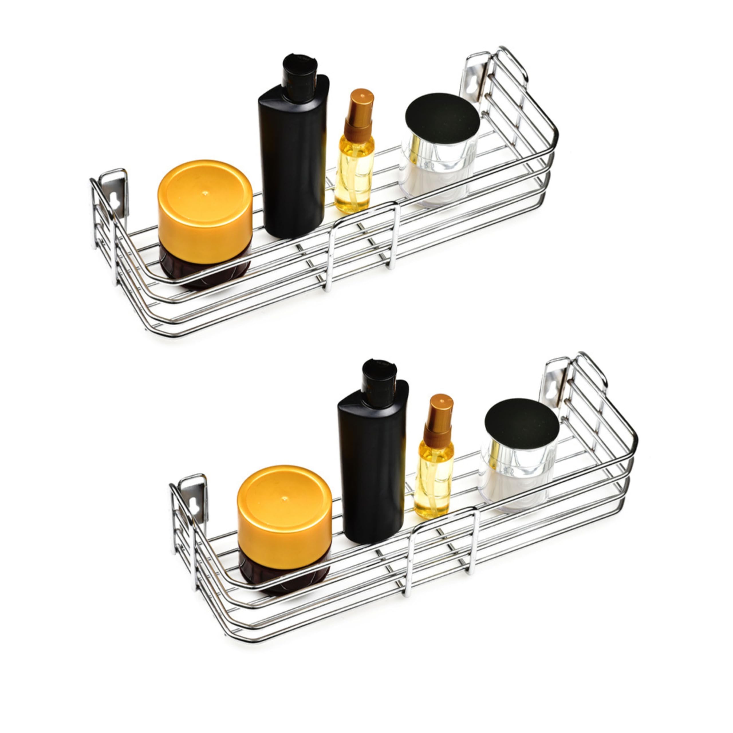 Motiqo Stainless Steel Bathroom Shelf For Wall, Bathroom Rack, Wall Mount Rack For Kitchen, Bathroom Accessories And Organizer (Silver,12X5 Inches) Pack-2 - Cleaning Supplies (B0C59G1QHR) Amazon Price History, Amazon Price Tracker