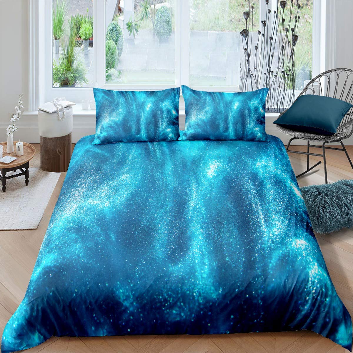Homemissing Set di biancheria da letto per bambini ragazzi e bambini ginnasta sportiva Comforter set ultra morbido decorazione plaid griglia viola copriletto taglia singola 2 pezzi