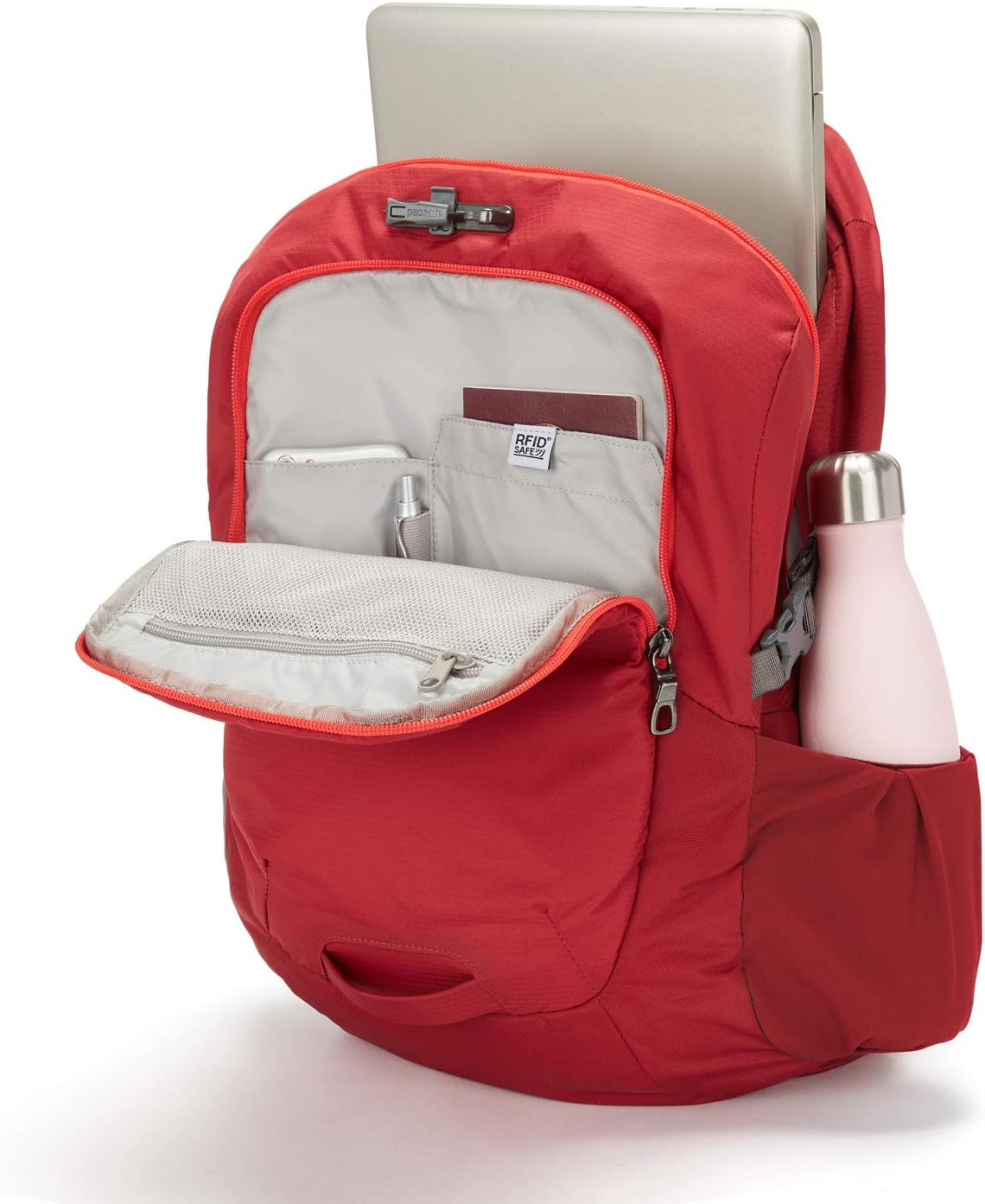 Up To 40% OFF Pacsafe Venturesafe G3 25 Liter Anti Theft Travel Backpack/Daypack-Fits 15 Laptop, Goji Berry