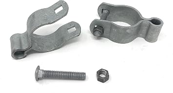 Chain Link Fence Gate Hinges Pressed Steel Heavy Duty 1-1/4" Width, 3/16" Gauge for O.D. 1-5/8" inch Post and 1/2" Pin