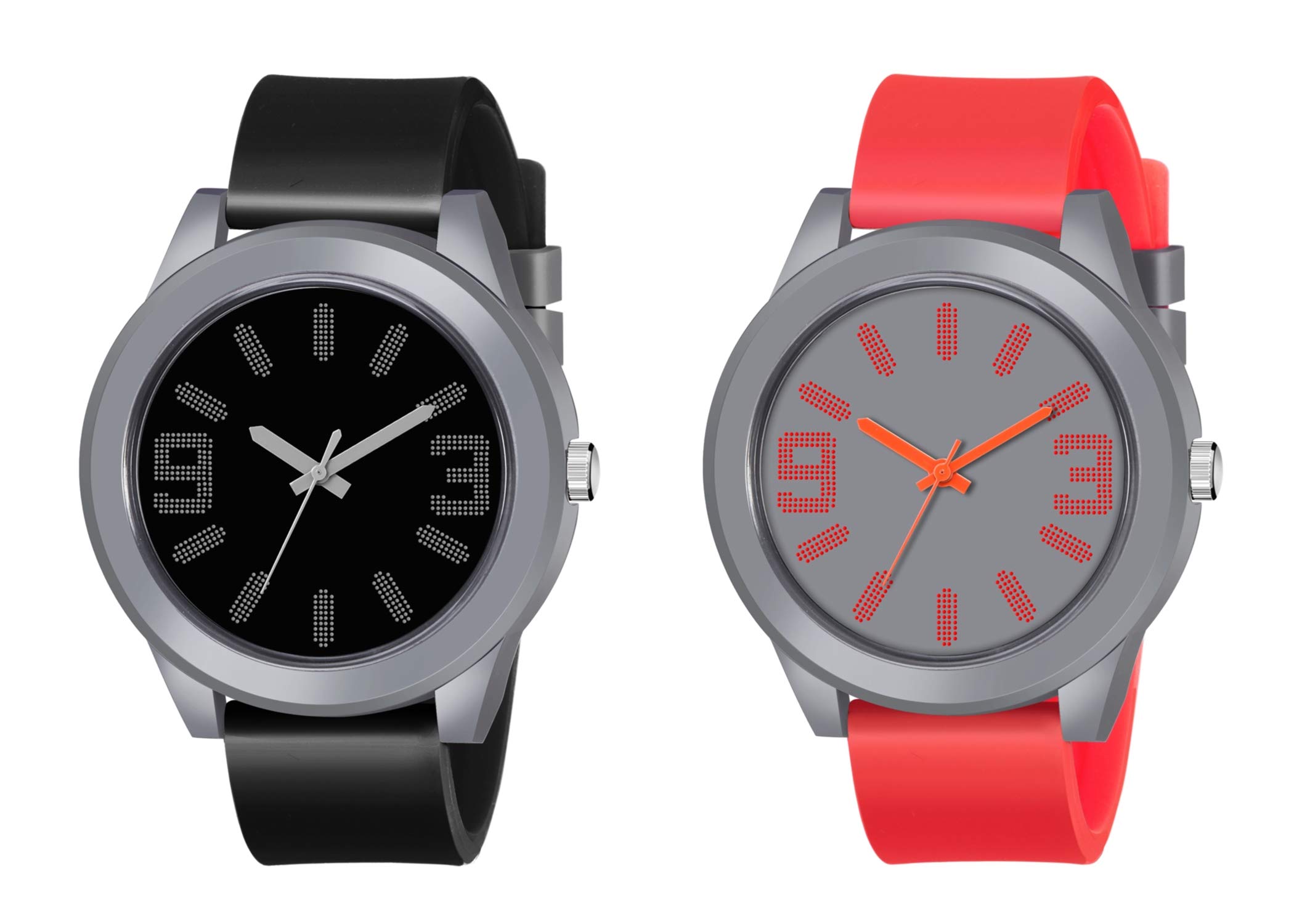 Watch City Black and Grey Dial Analog Watch Combo for Boys and Mens