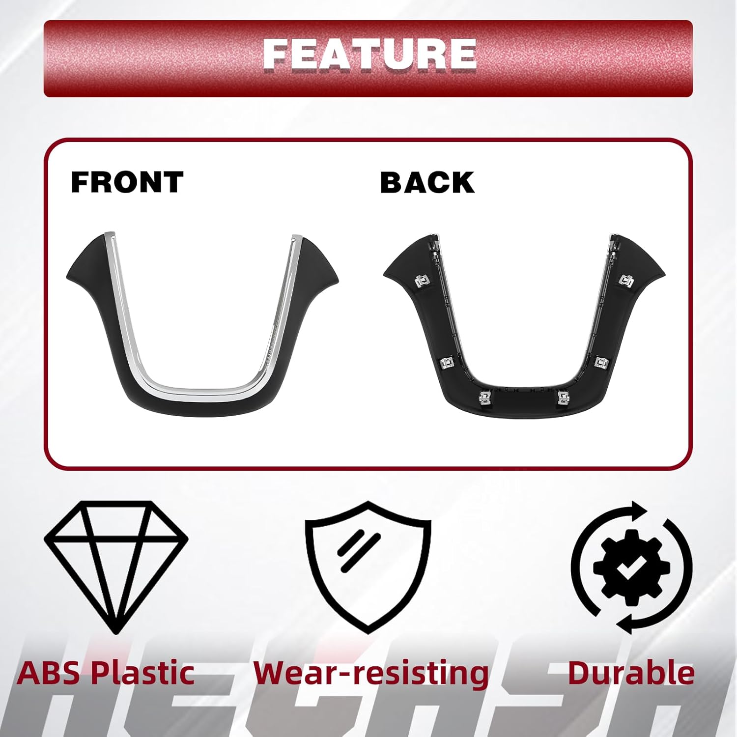 HECASA Dashboard Trim Compatible with 2013-2016 Buick Encore Instrument Panel Center Molding Cover Plastic Chrome W/O Wires