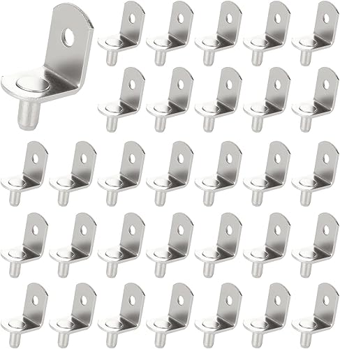 WOPPLXY 100 clavijas de soporte para estante, clavijas de estante de 0.197 pulgadas, soportes ajustables para gabinete con funda de goma, clips en