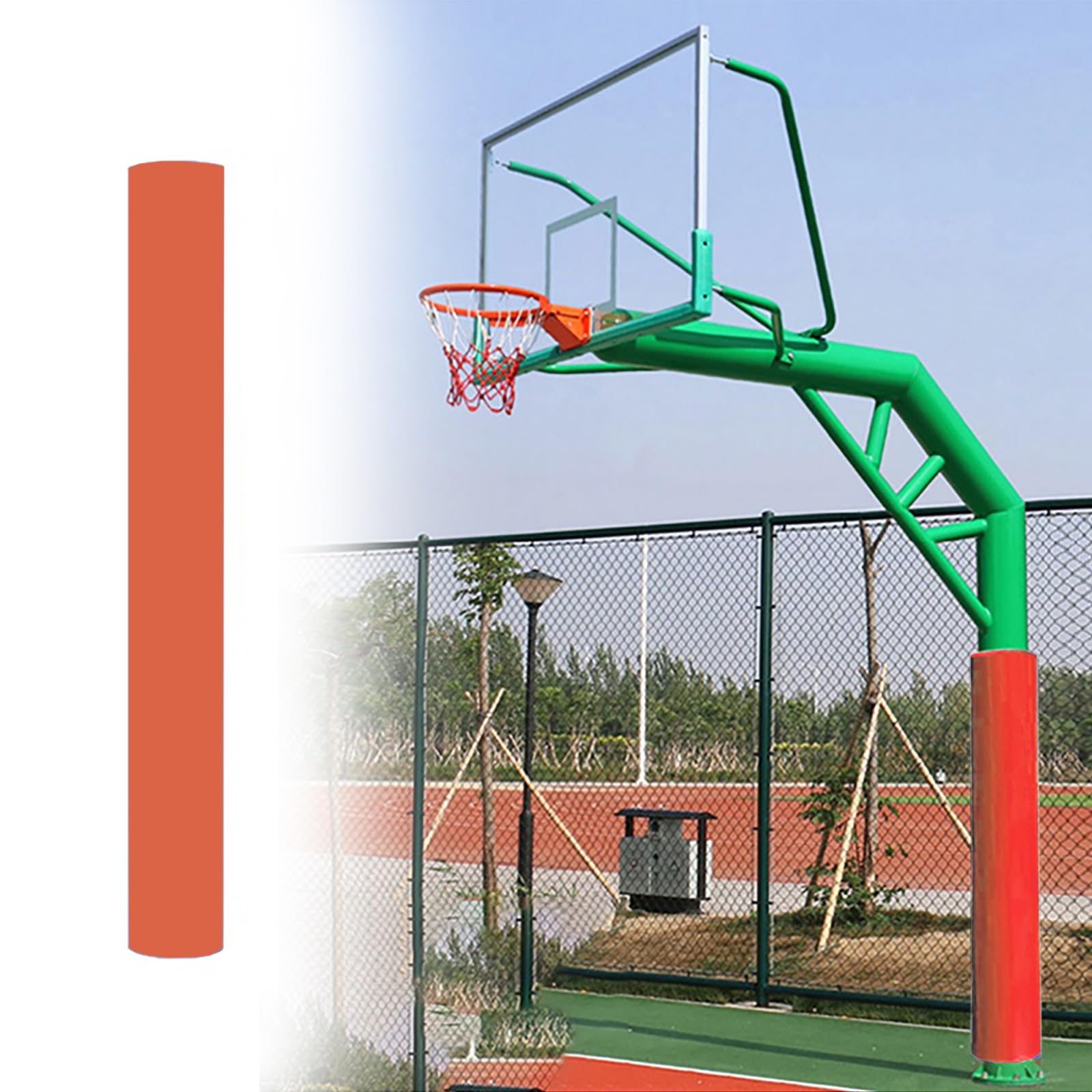 Cuscino Per Palo Di Basket Imbottiture per Pali 11-22 cm, Protezioni Resistenti alle Intemperie, Blu, Dia 220mm