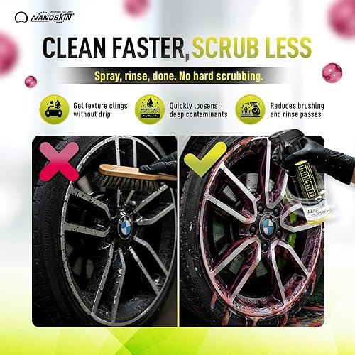 Miniatura 5 de Removedor de la marca Nanoski Iron Free, para desinfección de pintura, llantas y vidrios de autos, 1 galón