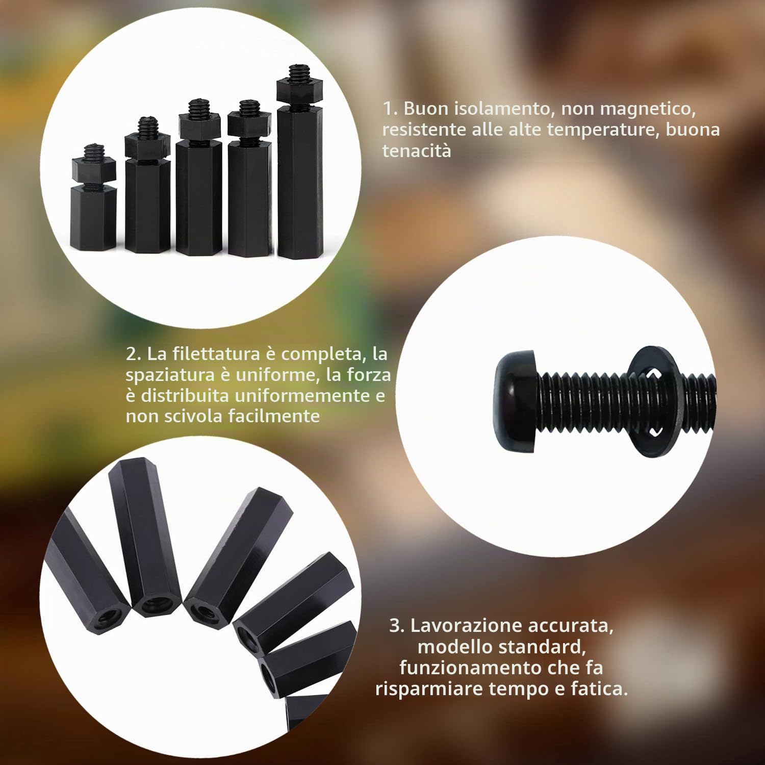 335 Pz M2.5 Distanziatori Esagonali in Nylon Nero, Hex Distanziatore Maschio Femmina in Nylon, Viti a Testa Croce Bulloni e Dadi Set, Vite e Dado e Rondelle Assortimento Kit per Scheda Madre PCB