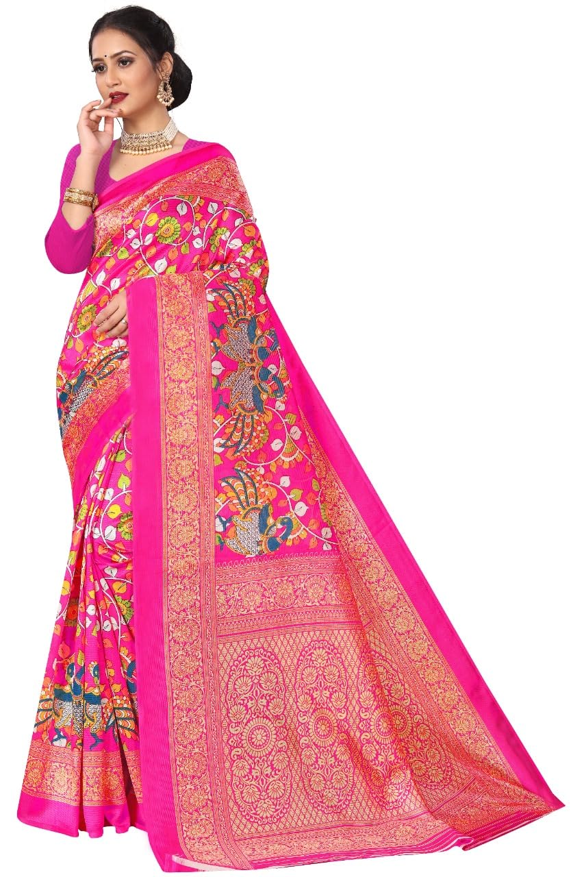 AARIKAA SYNCOT Women's Fancy Georgette Floral Printed Saree_43-image-24