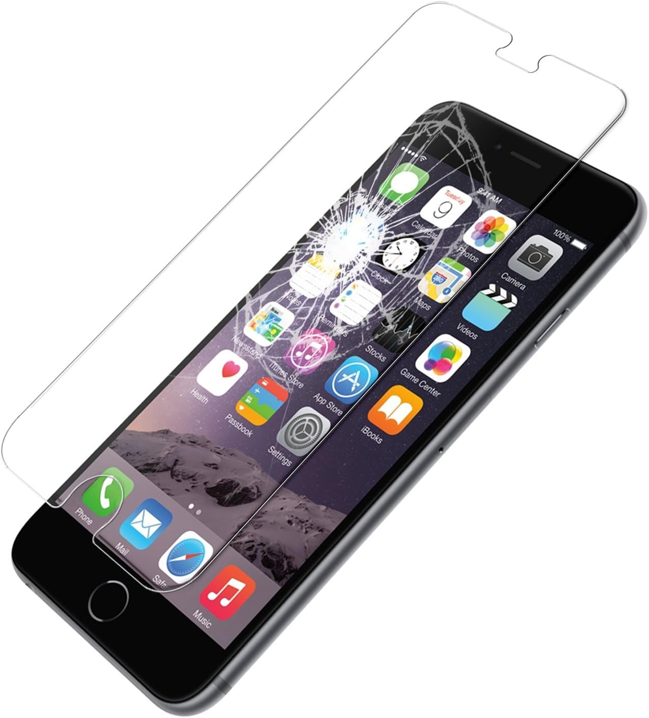 iPhone 6 Plus Screen Protector, Besgoods Tempered Glass iPhone 6s Plus Screen Protector Ultra-Clear Anti-Scratch Anti-Fingerprint Anti-glare Bubble-free Guard Cover Skin for iPhone 6/ 6 Plus 5.5"