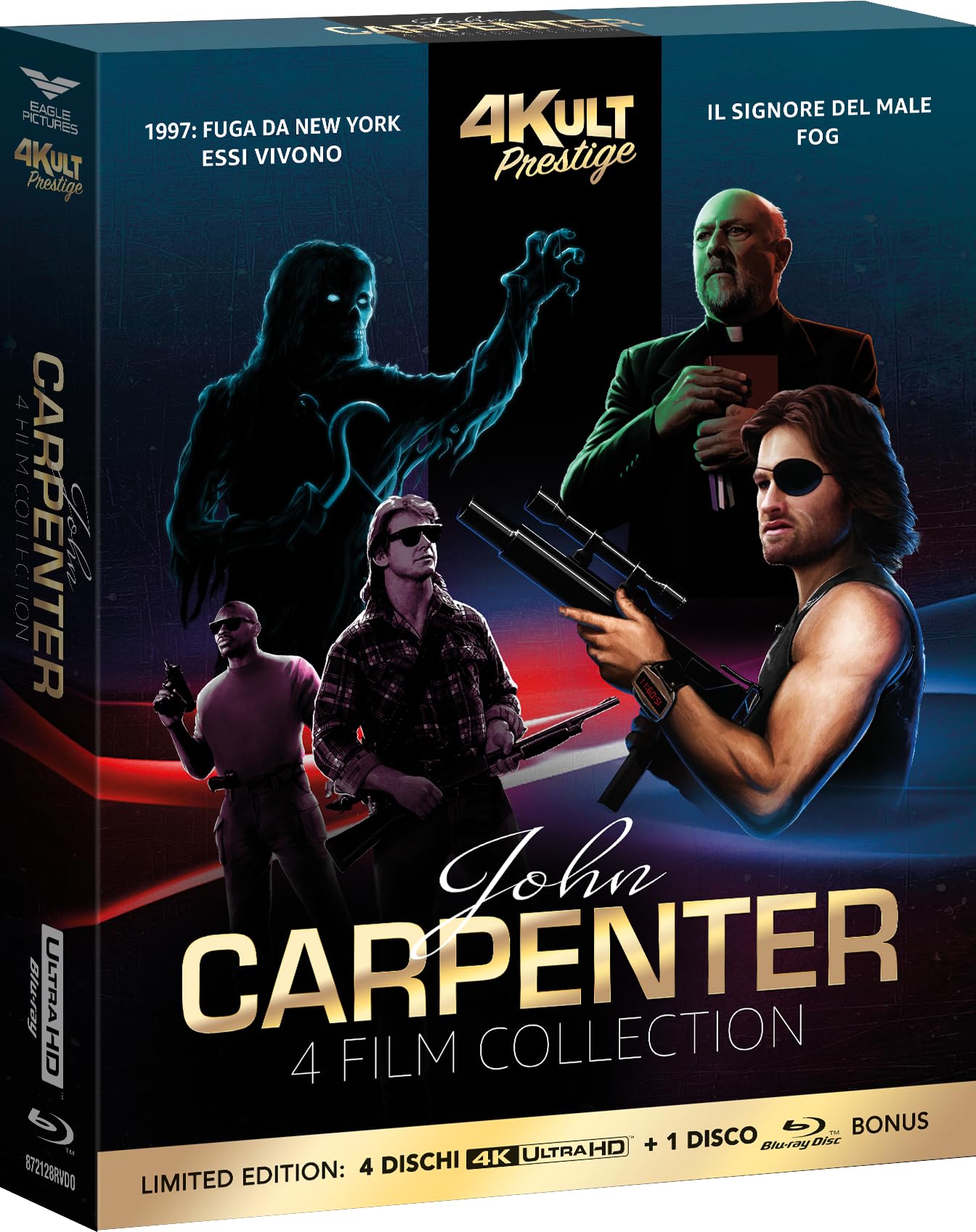 Cofanetto Carpenter "4Kult Prestige" (4 Bd 4K + 1 Bd Hd Extra)