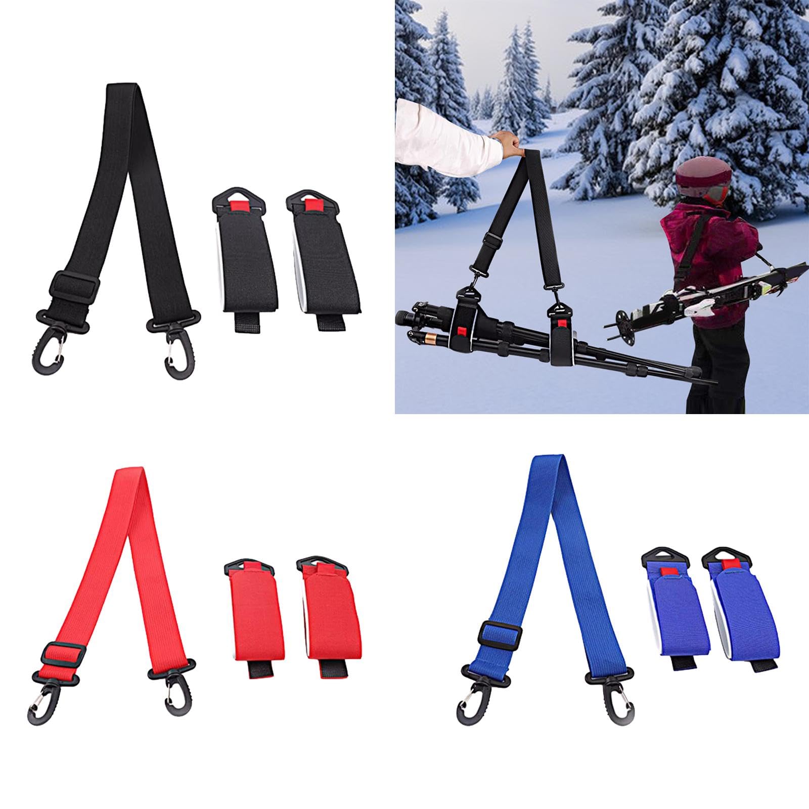 Torby na buty narciarskie Pasek mocujący kijki narciarskie, wytrzymały, snowboardowy, na ramię, do jazdy na deskorolce, zimowych sportów na świeżym powietrzu, nart torba bagażowa