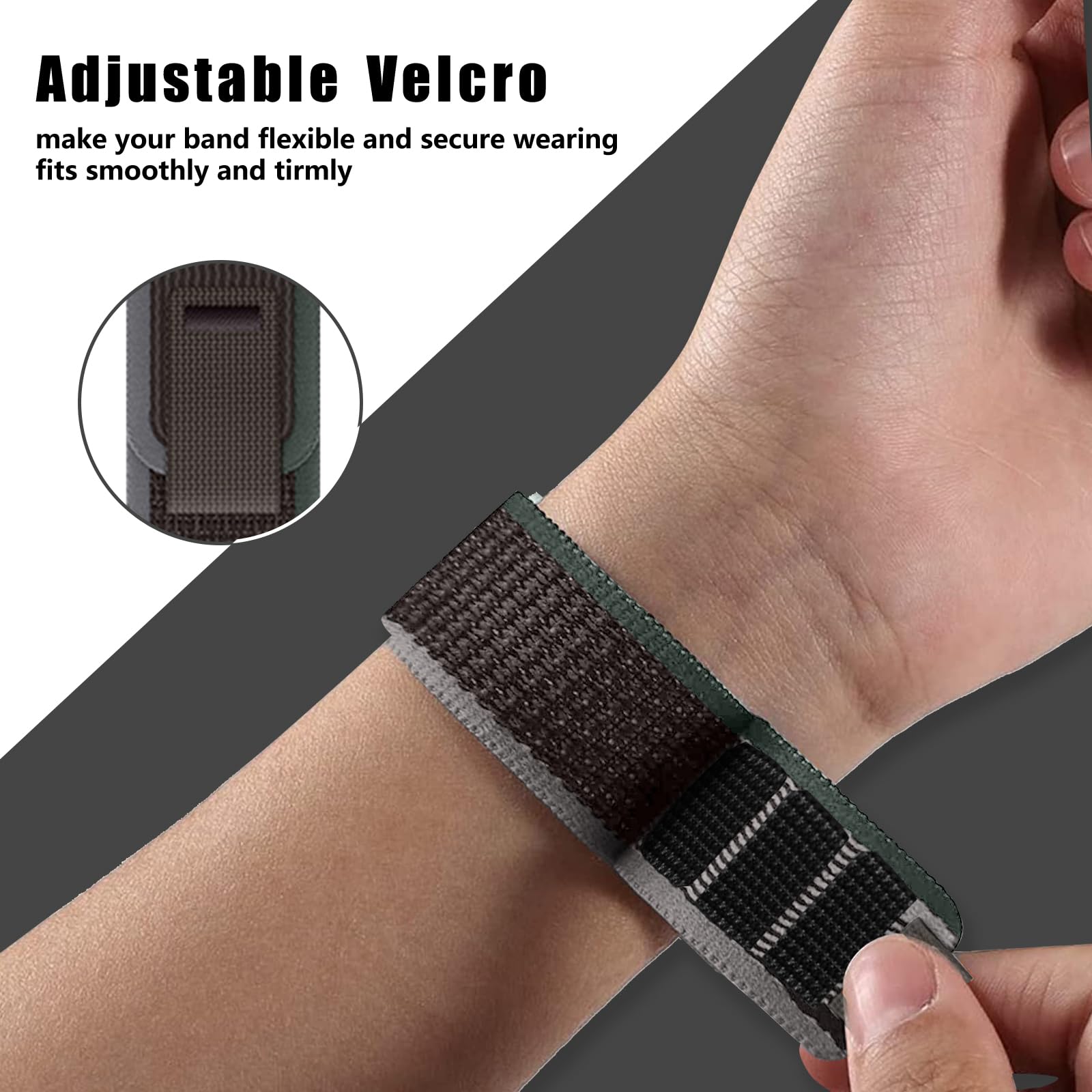 ZoRoll QuickFit 26 mm Nylon Strap for Garmin Enduro 3/Fenix 8 51mm/7X Pro Solar/7X/6X/5X/5X GPS, Sport Replacement Bracelet - Image 3