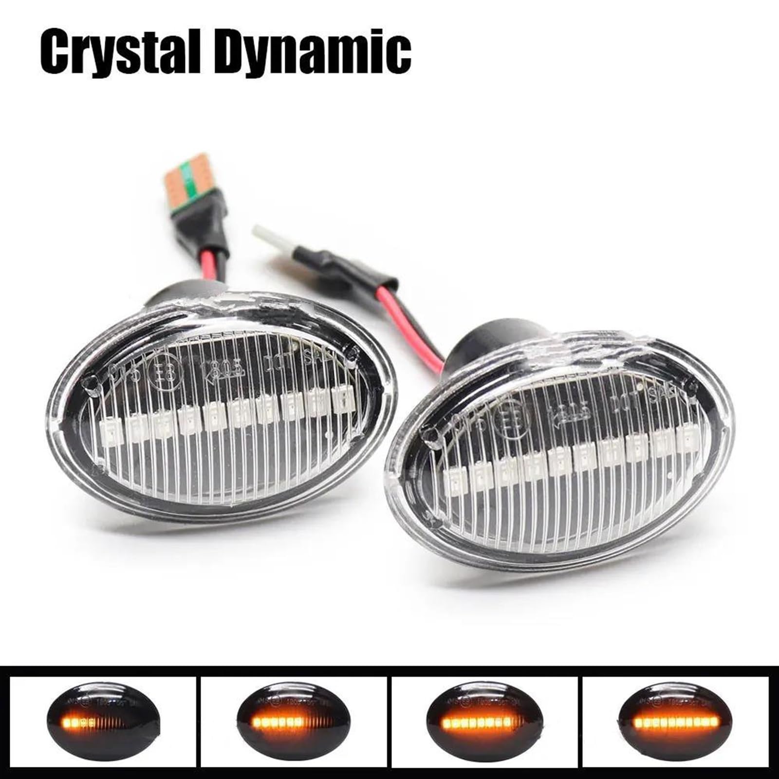 Indicatore di direzione a LED per Fiat 500, 500C, 500L, anno di costruzione dal 2007, colore: nero