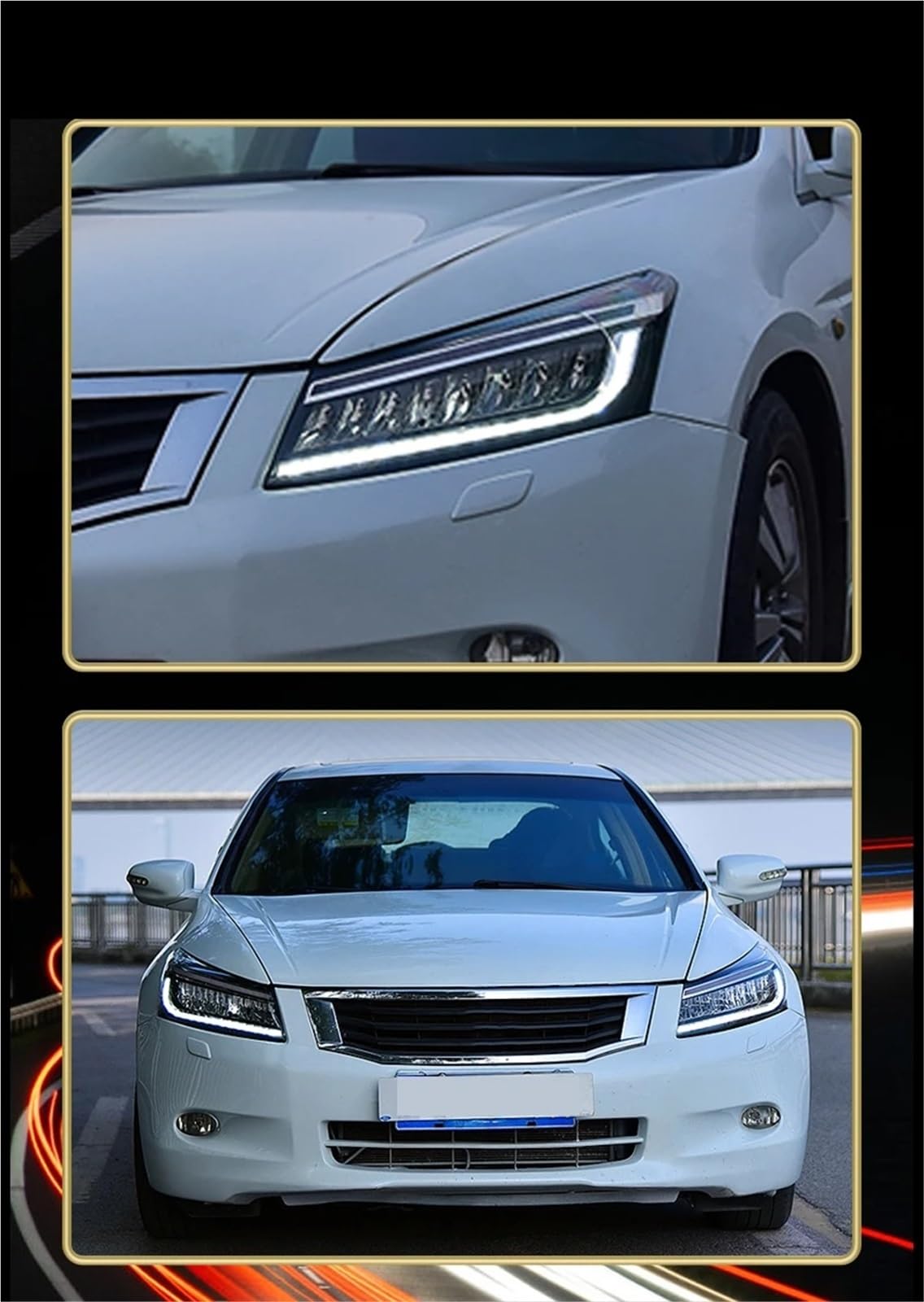 Gruppo Faro per Auto Accord G8 2008-2013, Ricambio per Auto, Gruppo Faro DRL, luci di direzione dinamiche, fari Anteriori