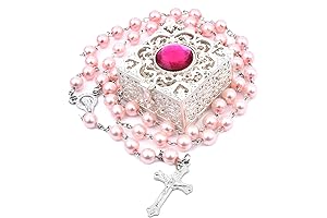 FLAFARY Rosary Box for Girls: A Divine Accompaniment for Young Believers