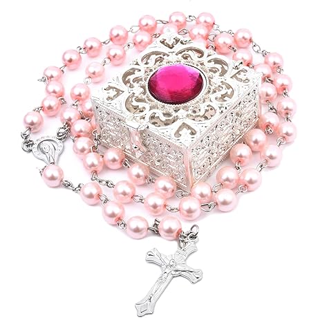 FLAFARY Rosary Box for Girls: A Divine Accompaniment for Young Believers