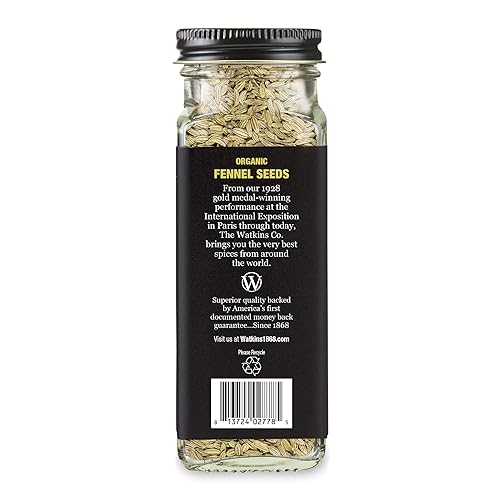 Miniatura 3 de Watkins Semillas de hinojo orgánico, 1.8 onzas, paquete de 3