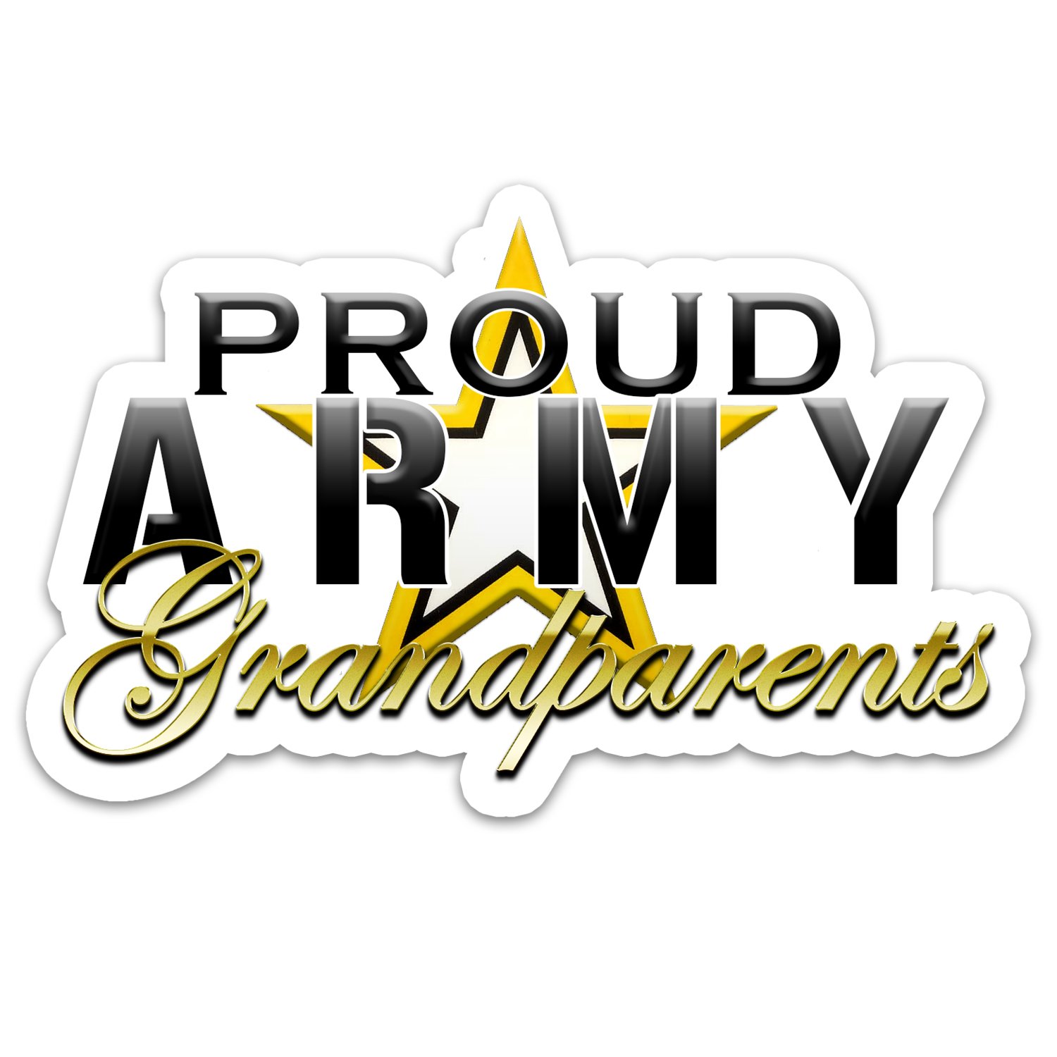 Bargain Max Decals Proud Army Grandparents Window Laptop Car Sticker 6"
