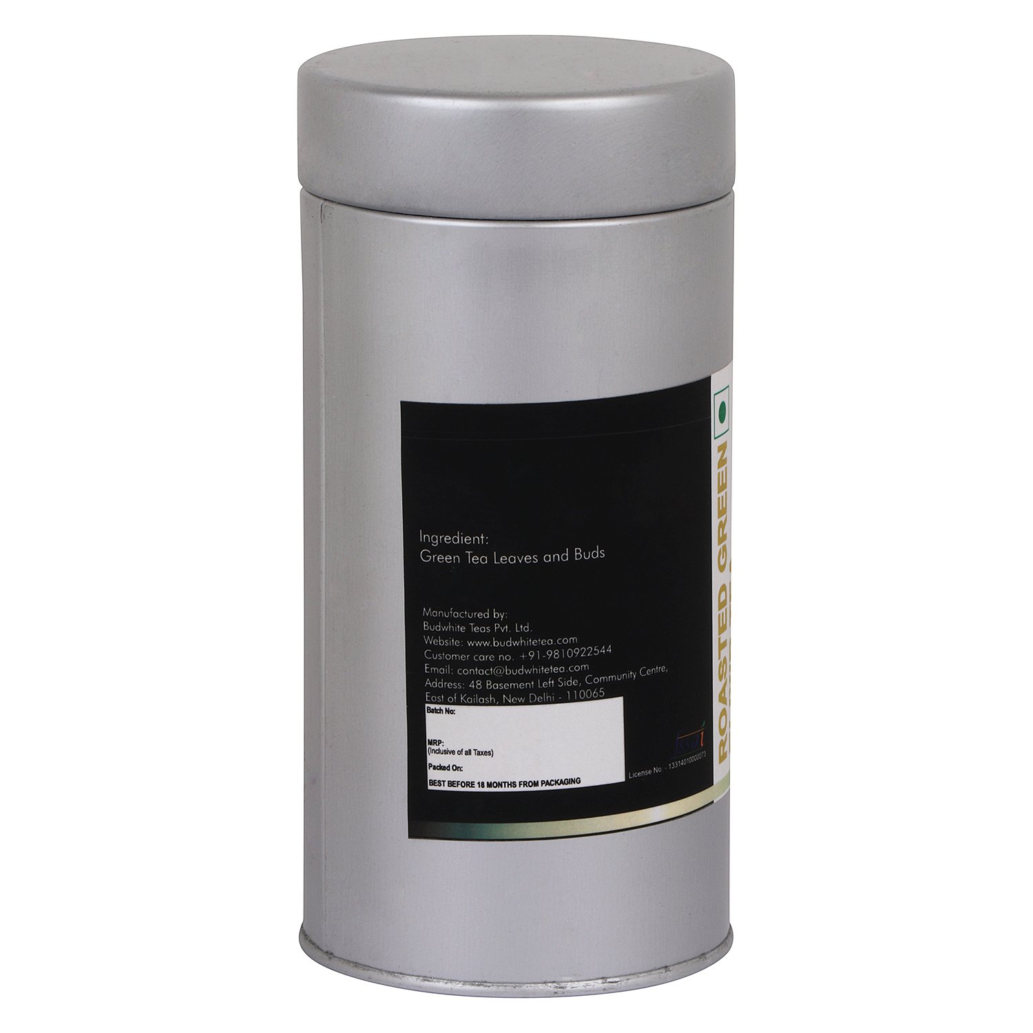 Budwhite Roasted Green Tea - 50 G Loose Tin 1