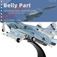 Vista 5 de Sukhoi su-27 Flanker 1/100 Kit de modelo de avión de metal fundido a troquel de la Unión Soviética de aleación de combate militar modelo de avión
