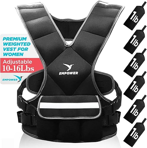 Miniatura 8 de Empower - Chaleco con peso para mujeres  Equipo de ejercicio para caminar, correr, entrenamiento de fuerza, entrenamiento de fitness, pérdida de
