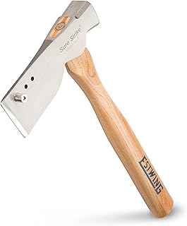 ESTWING Shingler's Hammer - 20 oz Roofer's Tool with Milled Face & Hickory Wood Handle - MRWS