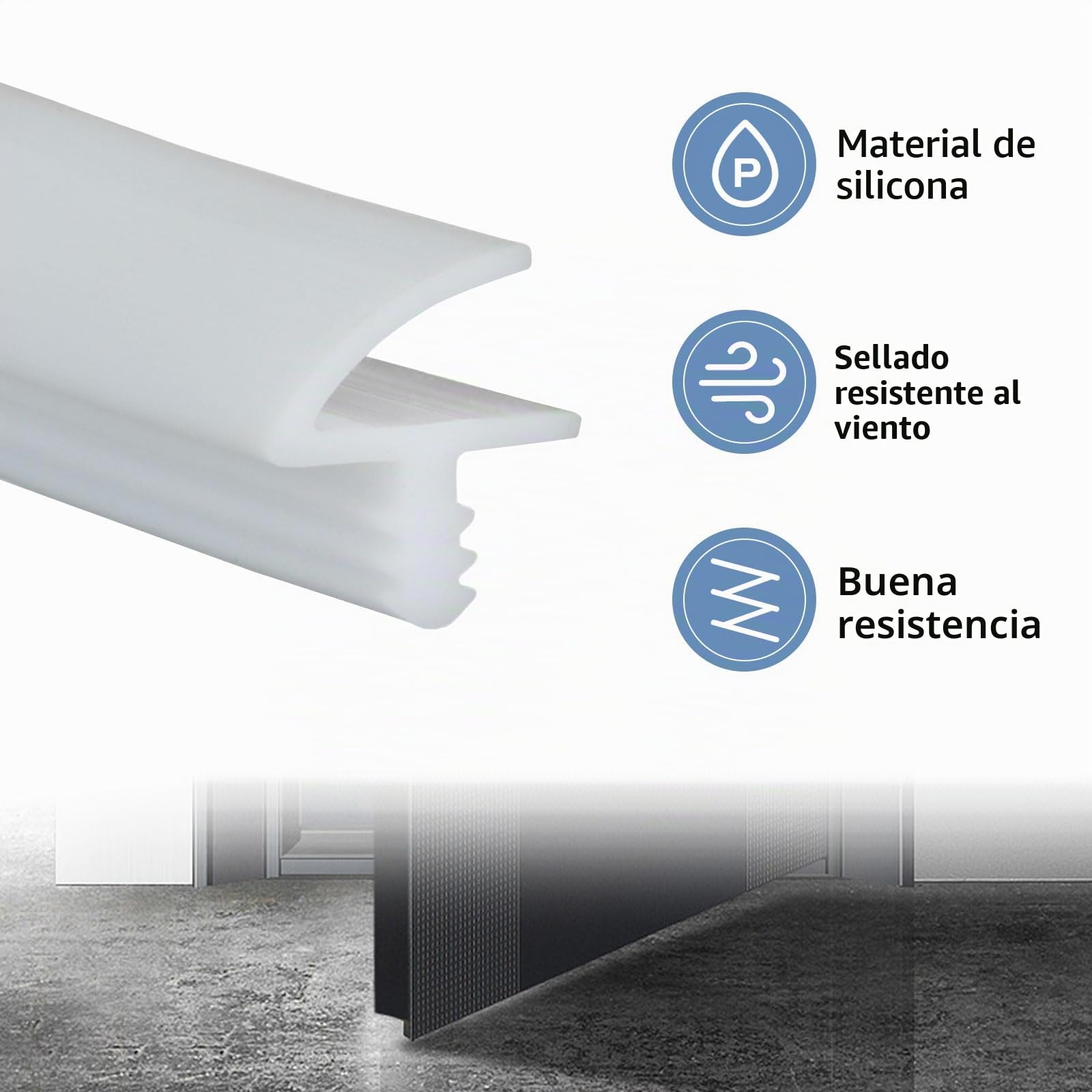 Junta para puerta, junta para puerta de habitación, perfil de sellado para puerta de madera, junta interior para aislamiento acústico y prevención de colisiones, para ranura de 3,3 mm y
