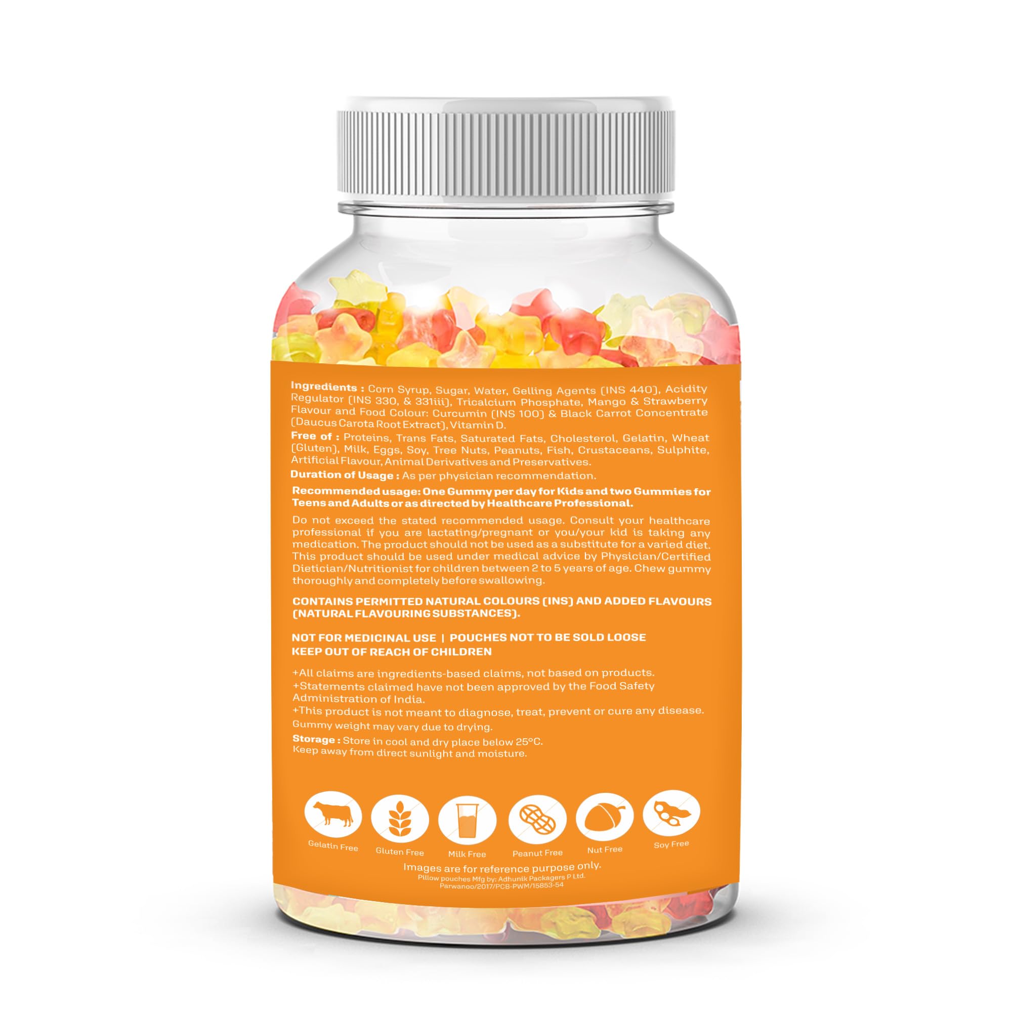 Dr. Morepen Bone Support Gummies with Calcium + Vitamin D For Muscle Functions, Calcium Absorption, Bones & Teeth - 60 Gummies — Amazon image 7
