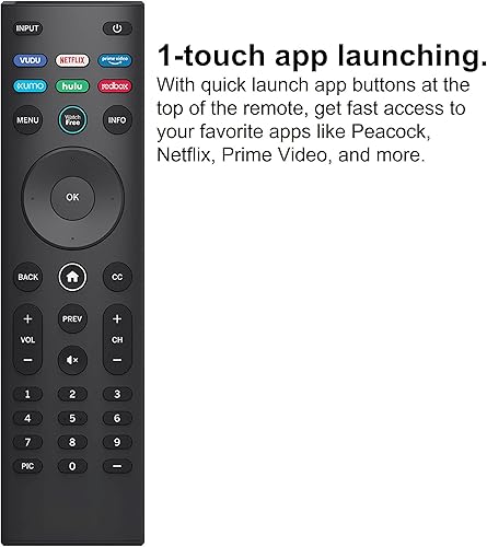 Miniatura 5 de Control remoto universal para televisores Vizio, XRT140 Smart TV Remote Compatible con VIZIO todos los televisores inteligentes LED LCD HD 4K UHD HDR