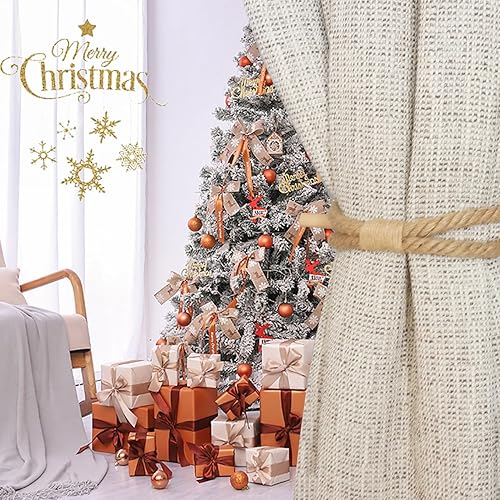 Miniatura 7 de Alzapaños de cortina bohemios, 2 piezas de soporte rústico para cortina, cuerda de yute de algodón natural con palo de madera, alzapaños de cortina