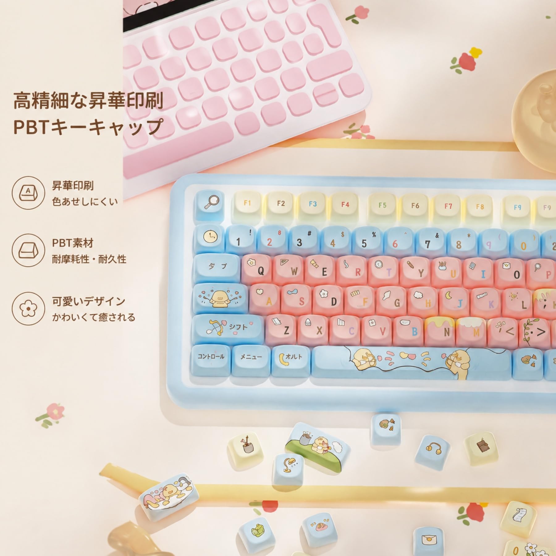 Amazon.co.jp: ZXMキーボードPBTキーキャップ 112 キー素敵な漫画の Amazon.co.jp: ZXMキーボードPBTキーキャップ 112 キー素敵な漫画の