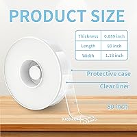 Vista 2 de Cinta de Doble Cara, 1.18" x 80" Cinta de Montaje Nano Transparente de Servicio Pesado con Estuche Protector, Adhesivo Pegajoso para Alfombra