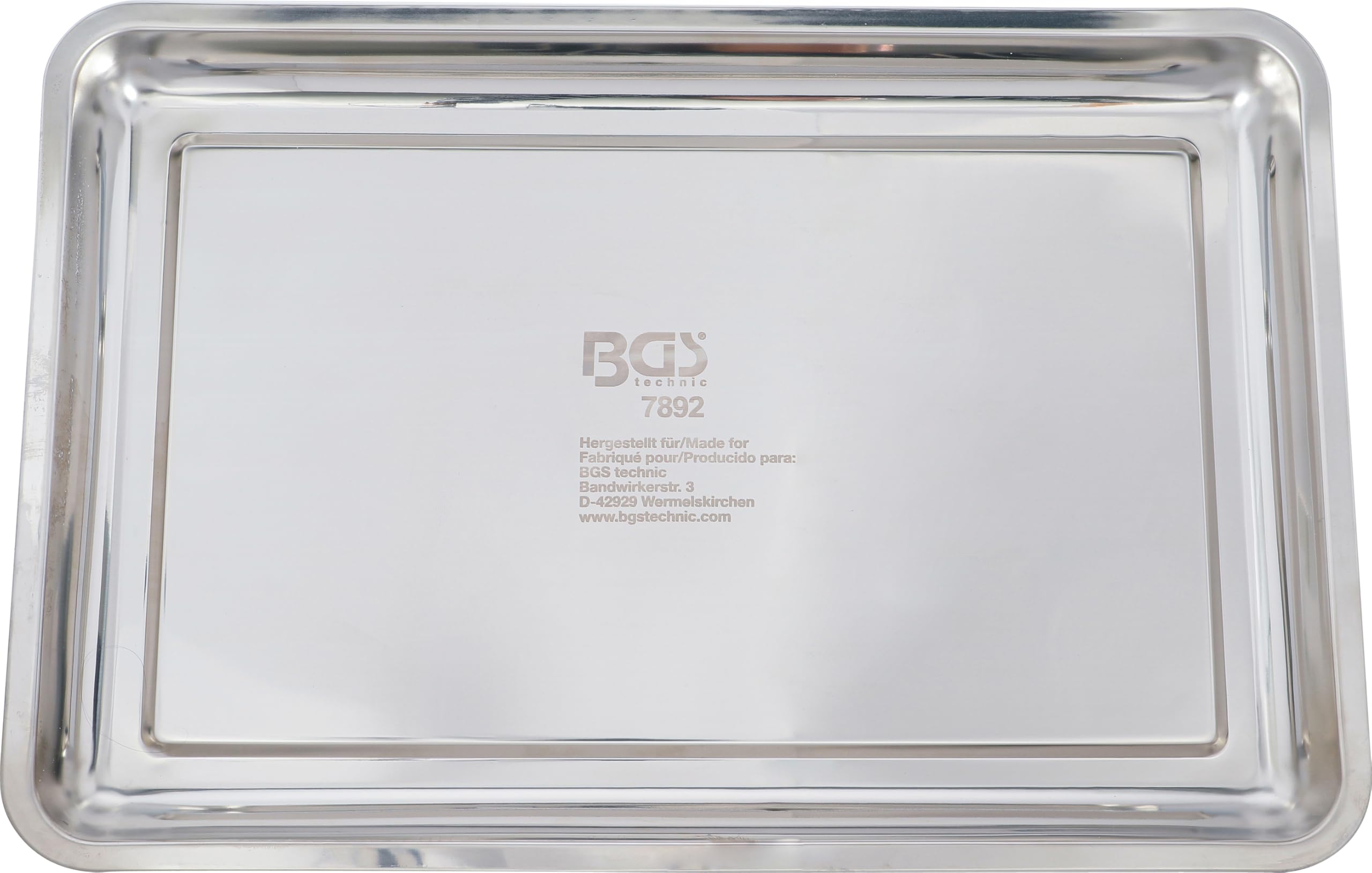 BGS 7892 | Vaschetta raccolta | acciaio inox | 600 x 400 mm | 9 l