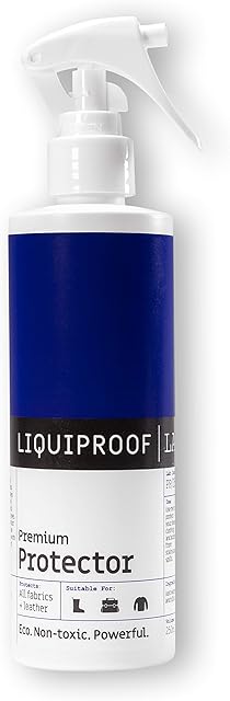 Liquiproof LABS Premium Protector Spray 250ml - long lasting waterproof and stain protection for leather, suede, nubuck, sheepskin and fabrics. For use on shoes, handbags, trainers, boots, clothes.