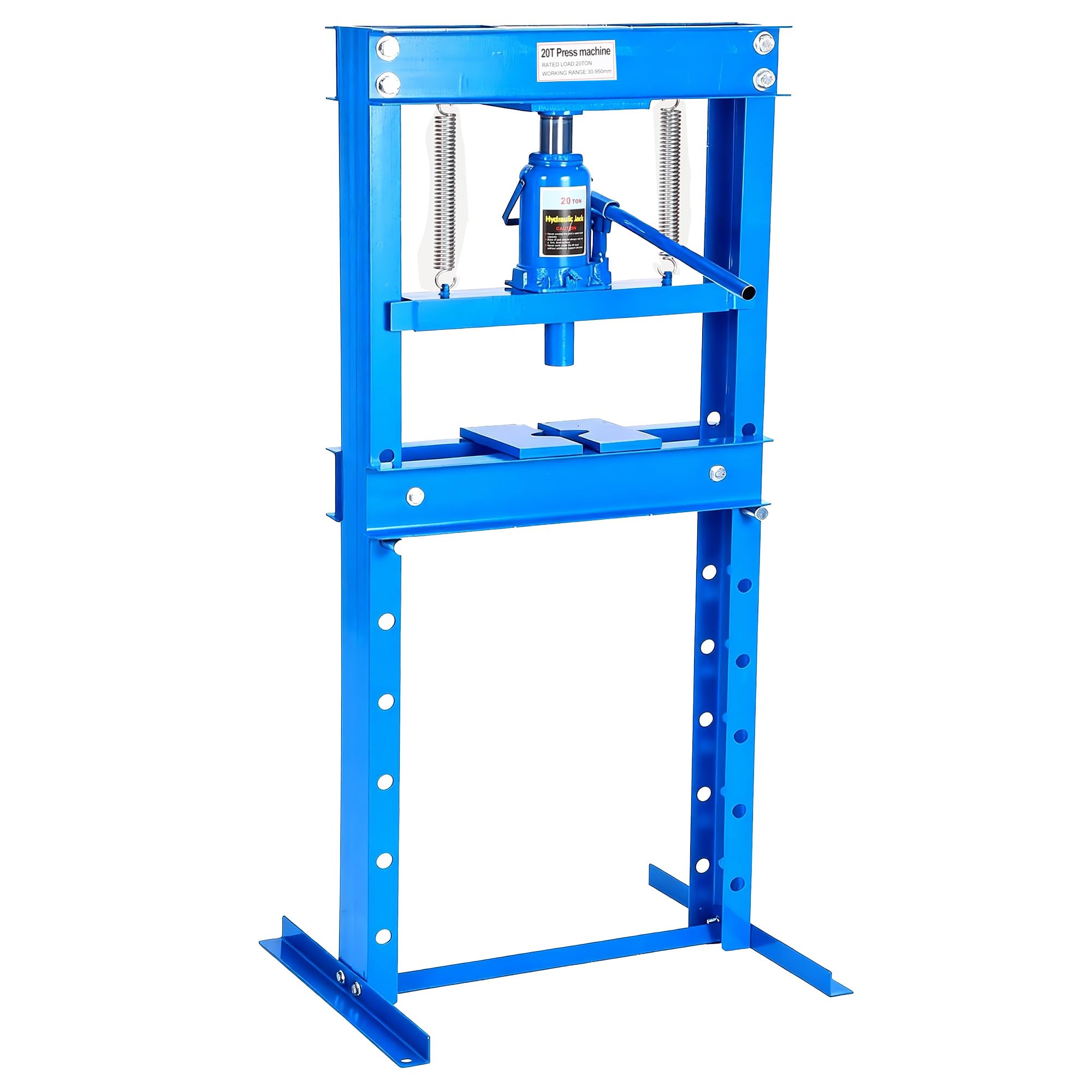 Photo 1 of ***PARTS ONLY*** ***NONFUNCTIONAL*** GarveeTech 20-Ton Heavy Duty Hydraulic H-Frame Shop Press with Adjustable Height Table, Metal Stamping Plates, for Auto Repair, Metalworking, Manufacturing, Blue
