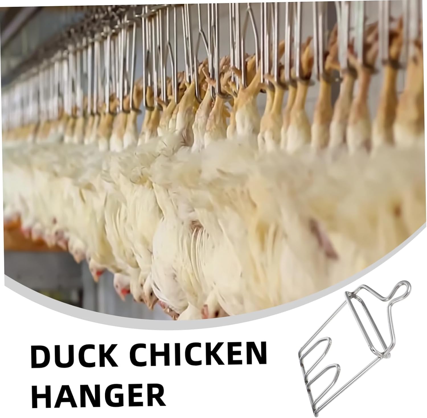 Stainless Steel Chicken Hanger Poultry Butcher Hanger Chicken Eviseration Shackles Hanging Chicken Hook Slaughter Hook