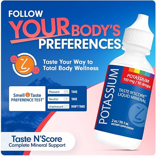 Miniatura 2 de Suplemento mineral iónico líquido de potasio Taste N' Score 100% puro; 110 mg; 72 porciones