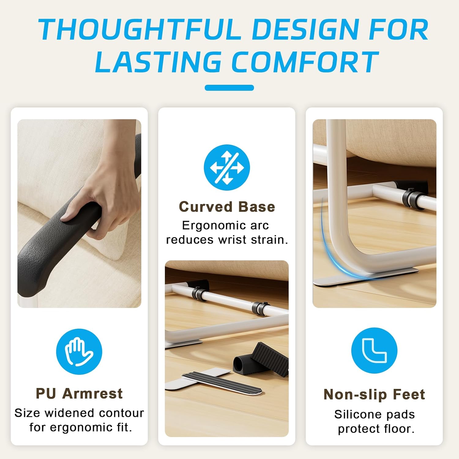 YUCHENGTECH Couch Stand Assist Height & Width Adjustable Chair Assist for Elderly Sit to Stand with Soft Handles Anti-Slip Feet Couch Standing Aid for Seniors, Pregnancy, Disabled(450lbs) (White)