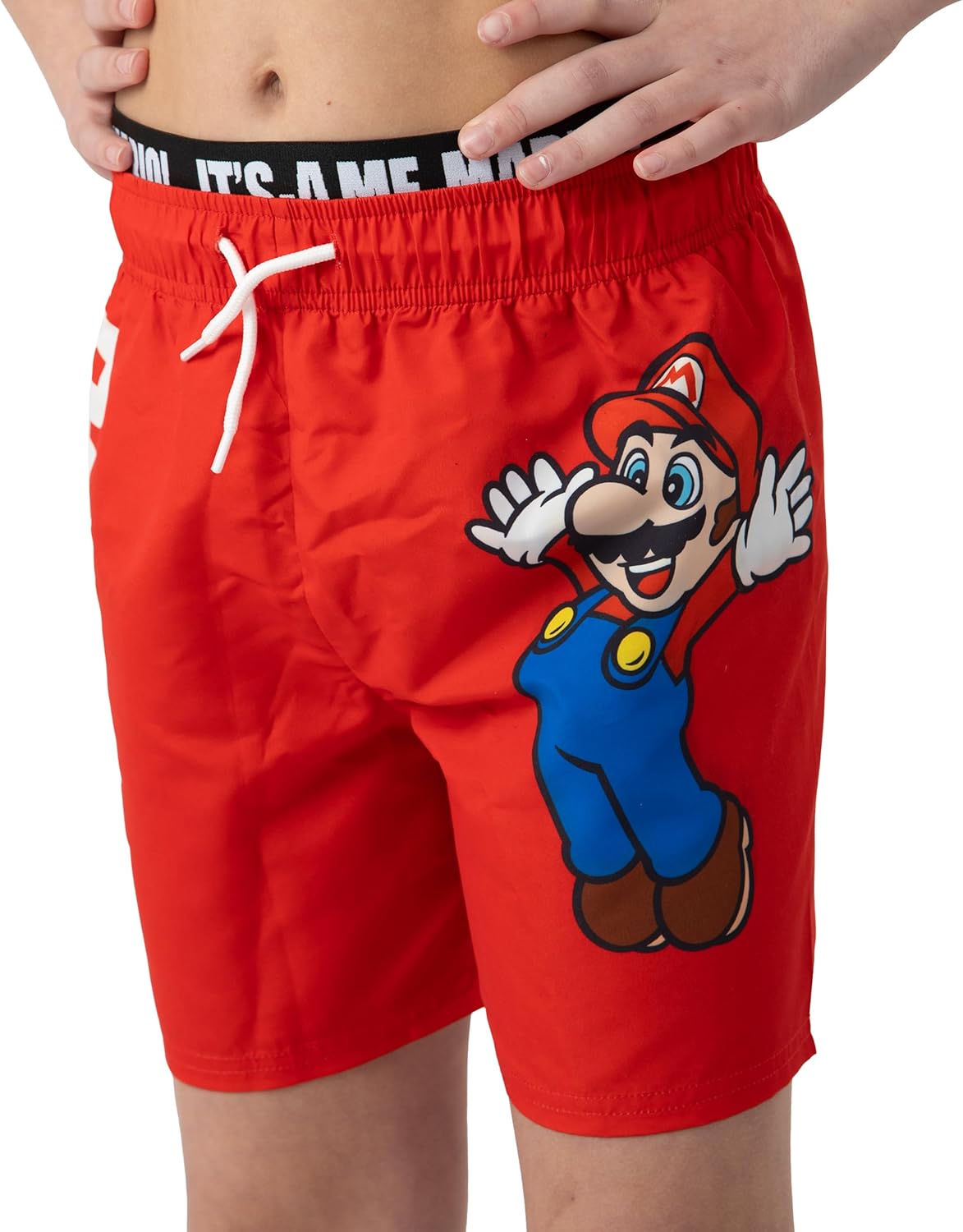 SUPER MARIO Boys Swim Shorts, Mario Boys Swim Trunks, Kids Swimwear for The Beach Or Pool