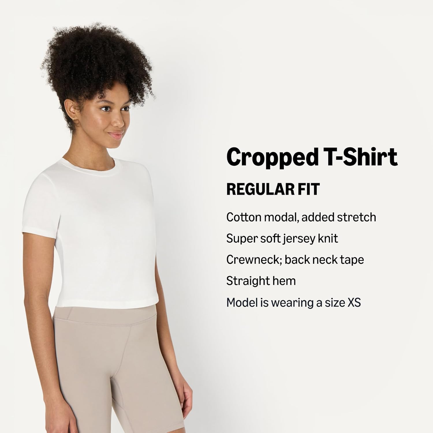 Amazon Essentials Women's Active Soft Cotton Crewneck Short Sleeve Yoga Workout Lightweight Cropped T-Shirt - Image 2