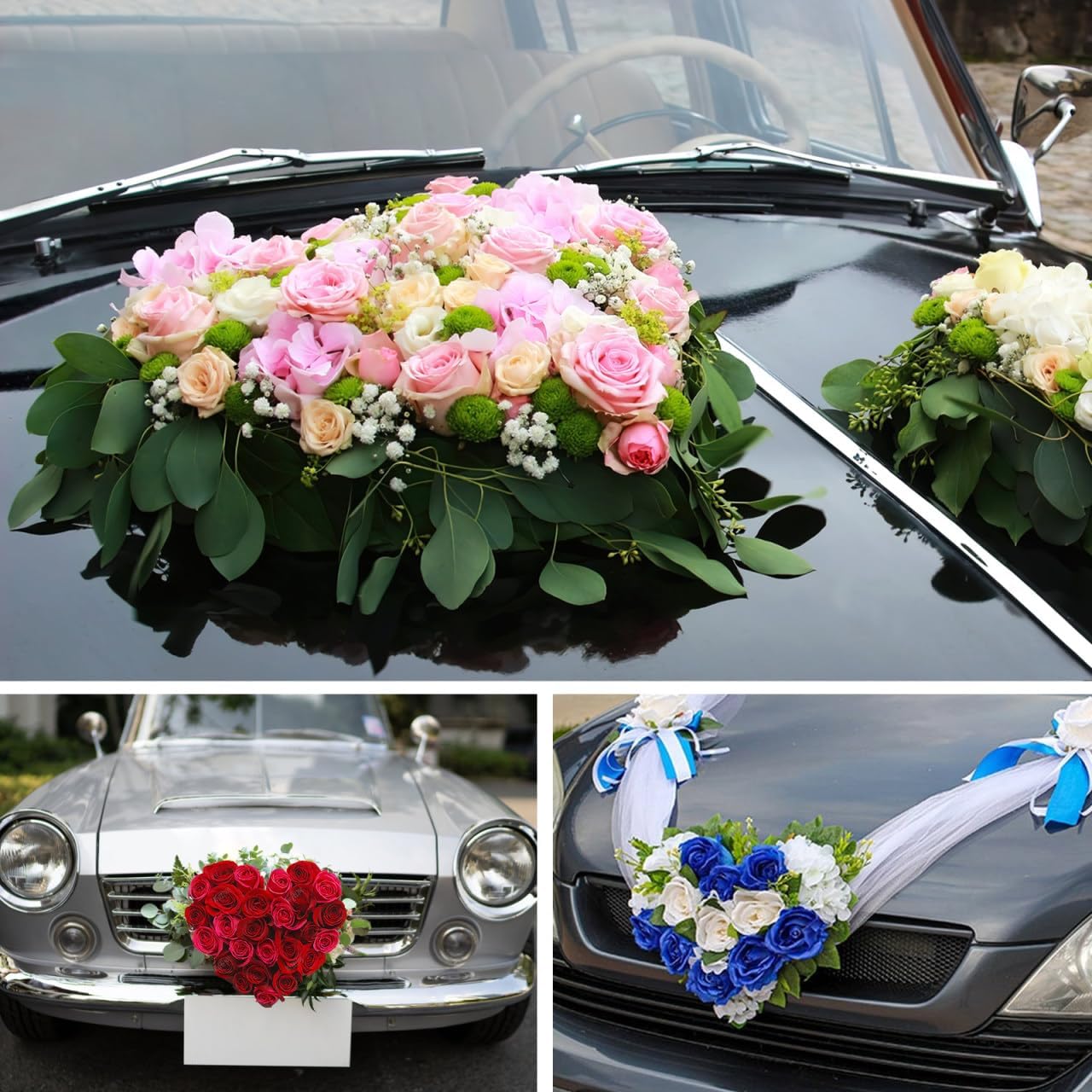 Angoily Foam Hearts, 2 PCS Floral Foam Cage for Fresh Flowers Bridal Shower Party Centerpiece, Wedding Car Decoration, Flower Arrangement Holder