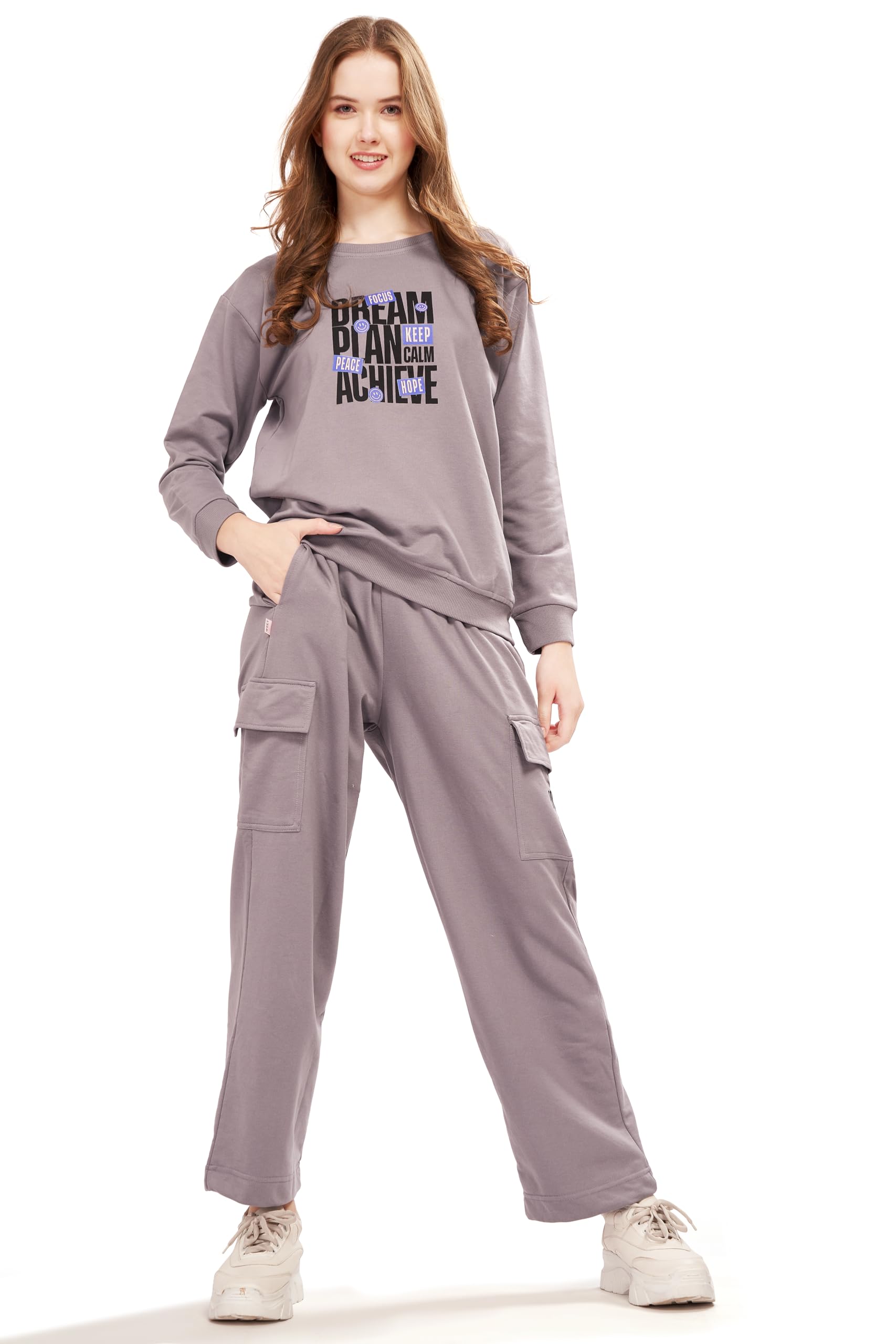 weet Women's Sweatshirt and Joggers Full Set Tracksuit 414-picture-22