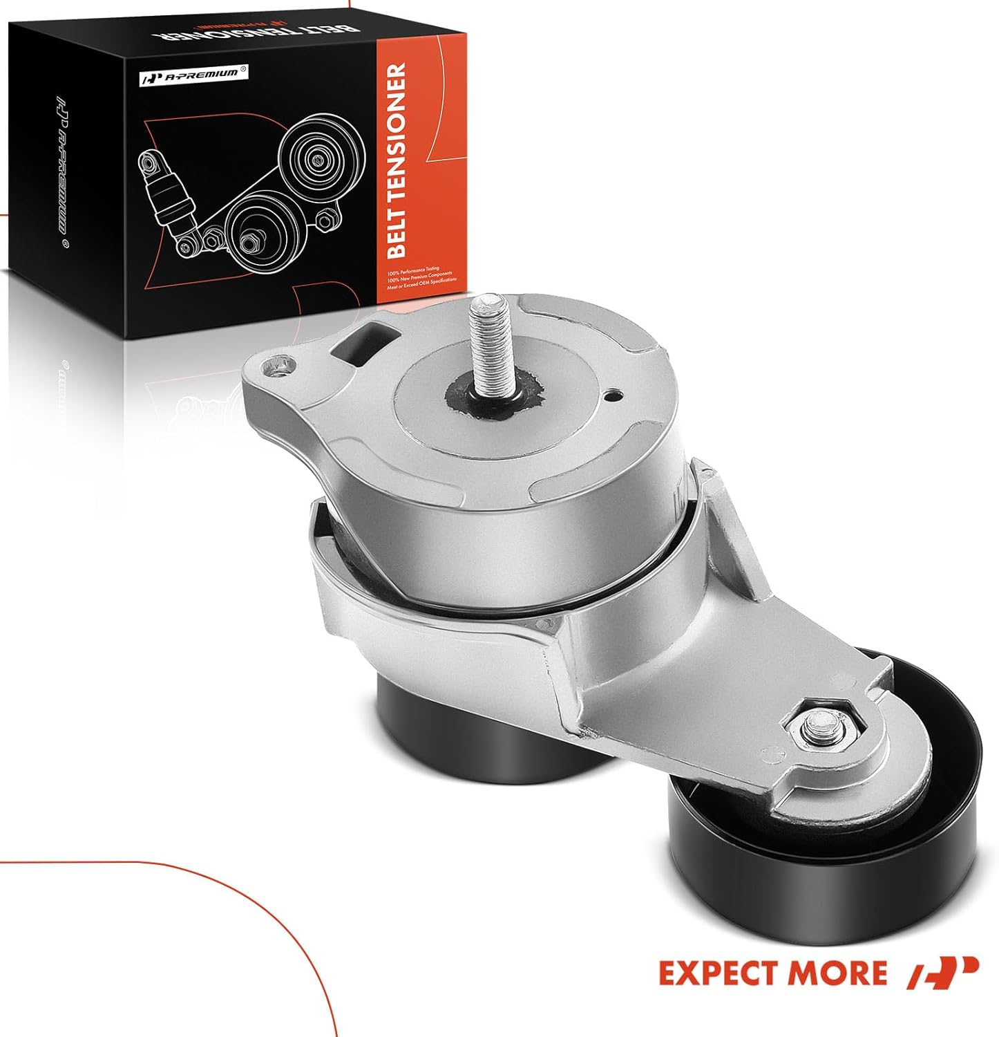 A-Premium Belt Tensioner Assembly with Pulley Compatible with Honda Accord 2003-2012, Odyssey 2005-2010, Pilot, Ridgeline & Acura MDX, RL, TL, ZDX, Replace# 04317RCA305, 31170RCAA01