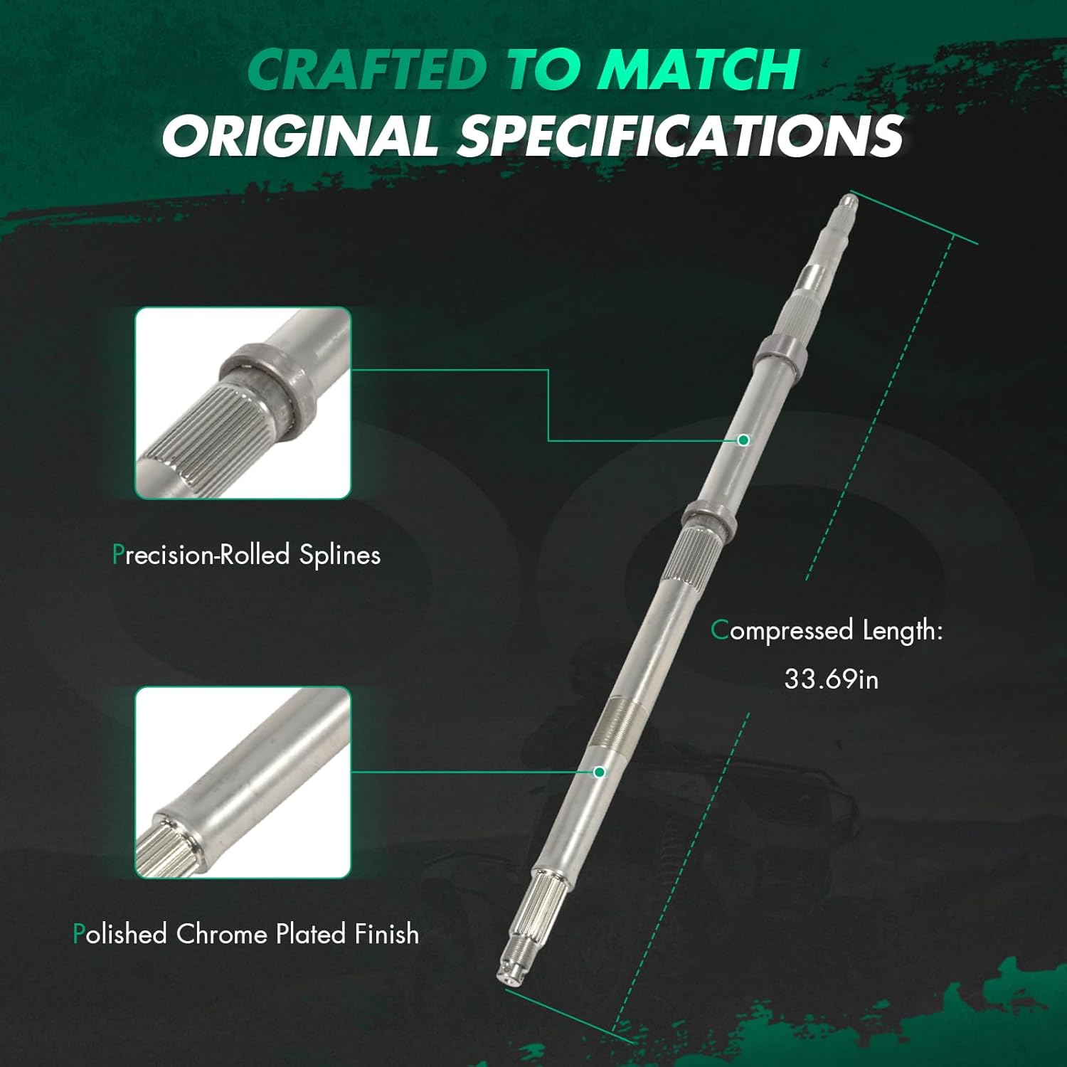 SCITOO ATV Rear Wheel Axle Replacement for Honda Rancher TRX420 42310-HP5-600 2007-2013