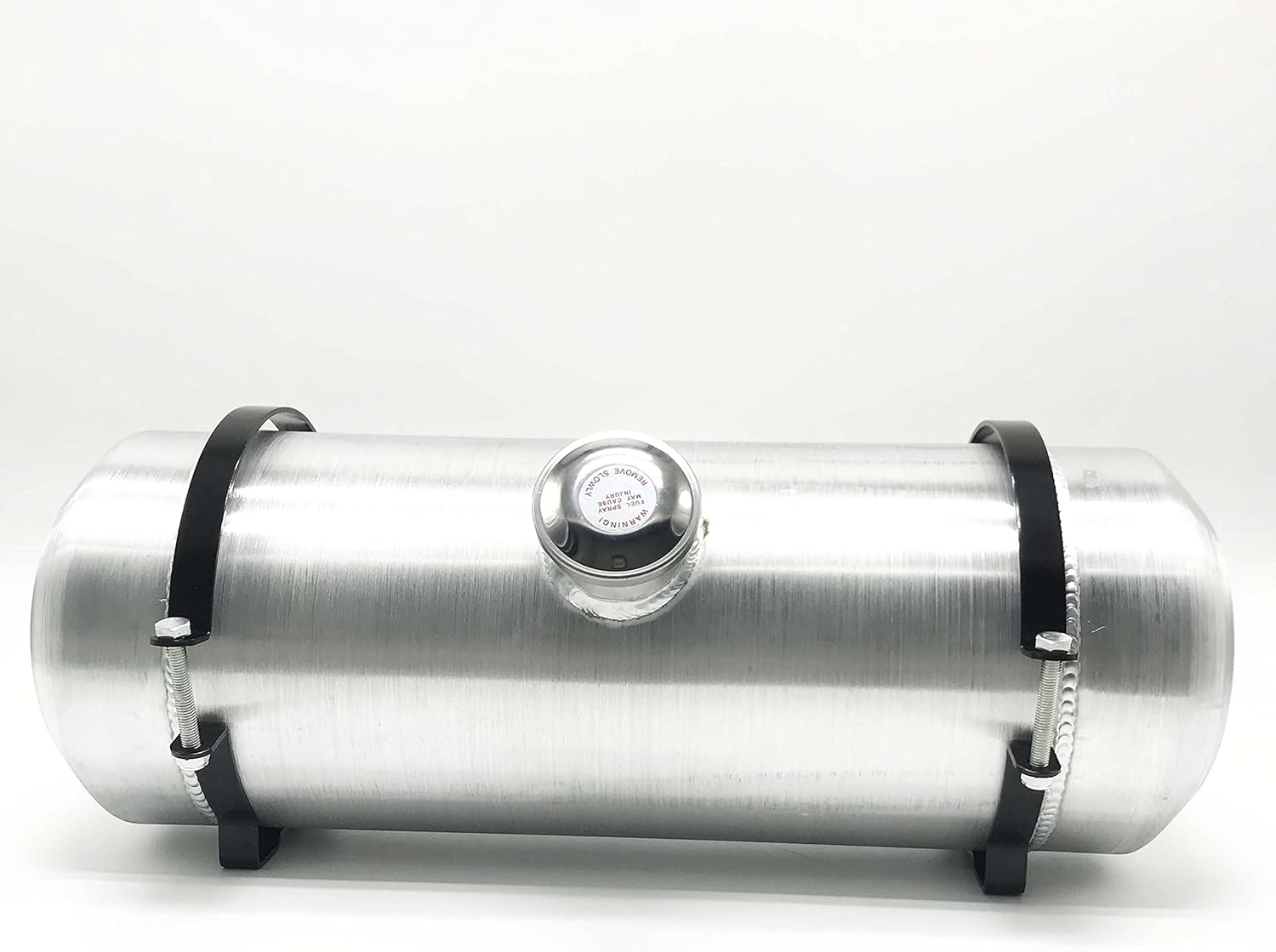 JSD 4.5 Gallons 8"x22" Aluminum Spun Round Gas Tank / Fuel Tank Center Fill 1/4"Outlet -18NPT With CAP