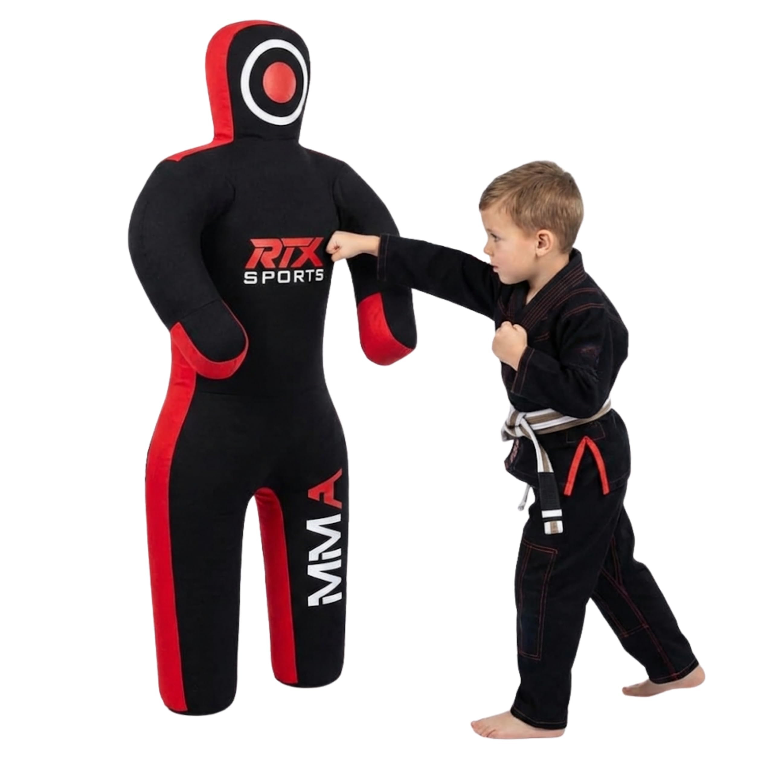 RTX Kids MMA Judo Grappling Dummy - Punch Bag for Brazilian BJJ Jiu Jitsu, Wrestling, MMA Training Canvas Unfilled 47"
